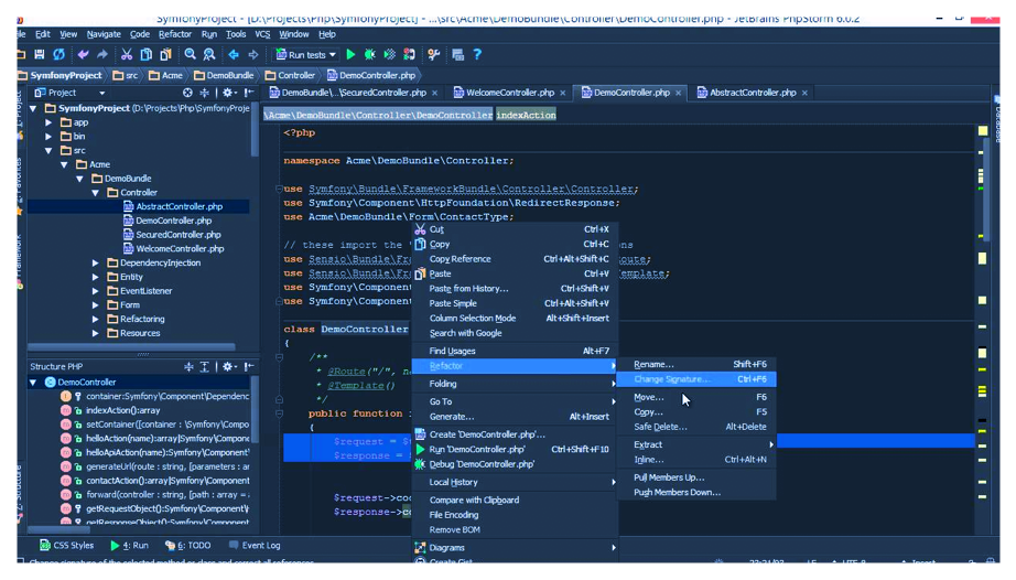 Screenshot of an IDE